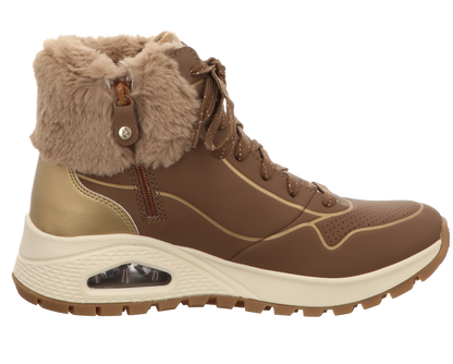 Skechers Damen Schnürstiefel Uno Rugged in beige