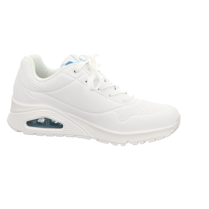 Skechers Damen Schnürschuh Uno Goldcrown in weiss