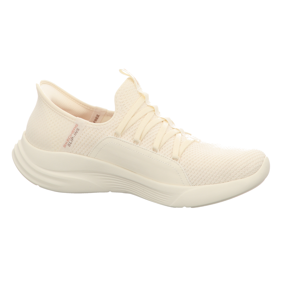 Skechers Damen Slipper Slip-Ins Relaxed Fit in weiss
