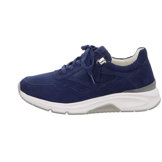 Gabor Damen Schnürschuh bequem Rolling Soft in blau