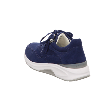 Gabor Damen Schnürschuh bequem Rolling Soft in blau