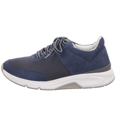 Gabor Damen Schnürschuh bequem Rolling Soft in blau