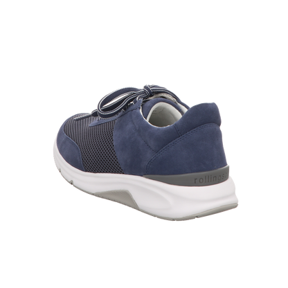 Gabor Damen Schnürschuh bequem Rolling Soft in blau