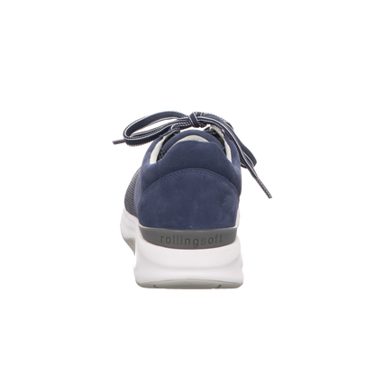 Gabor Damen Schnürschuh bequem Rolling Soft in blau