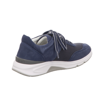 Gabor Damen Schnürschuh bequem Rolling Soft in blau