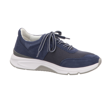 Gabor Damen Schnürschuh bequem Rolling Soft in blau