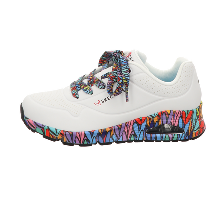 Skechers Damen Schnürschuh Uno in weiss