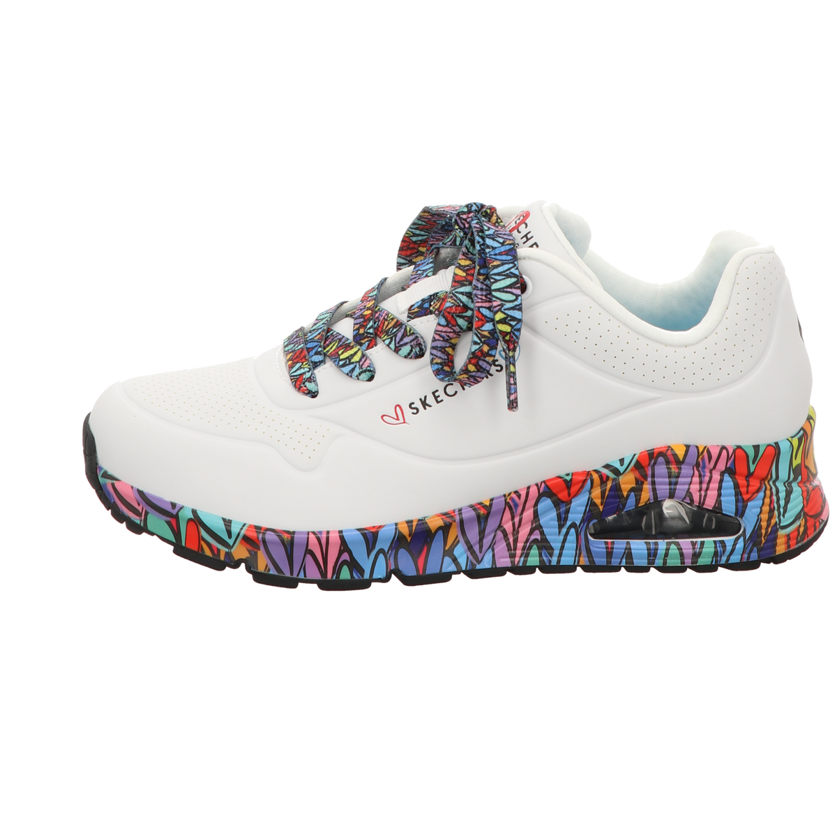 Skechers Damen Schnürschuh Uno in weiss