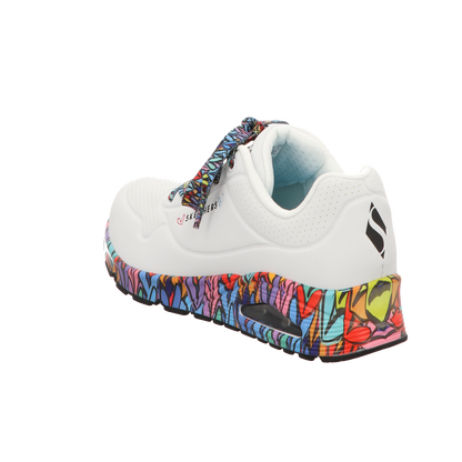 Skechers Damen Schnürschuh Uno in weiss