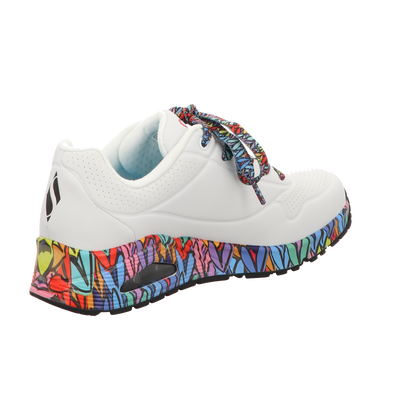Skechers Damen Schnürschuh Uno in weiss