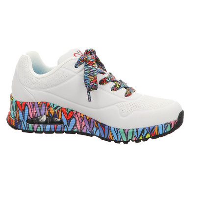 Skechers Damen Schnürschuh Uno in weiss