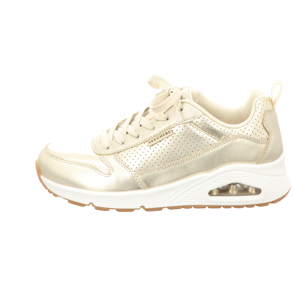 Skechers Damen Schnürschuh Uno Metallixs in gold