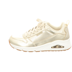 Skechers Damen Schnürschuh Uno Metallixs in gold