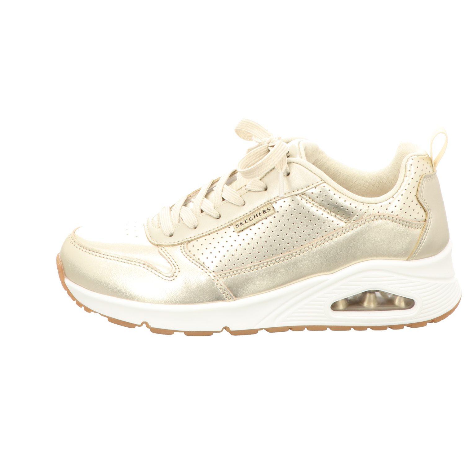 Skechers Damen Schnürschuh Uno Metallixs in gold