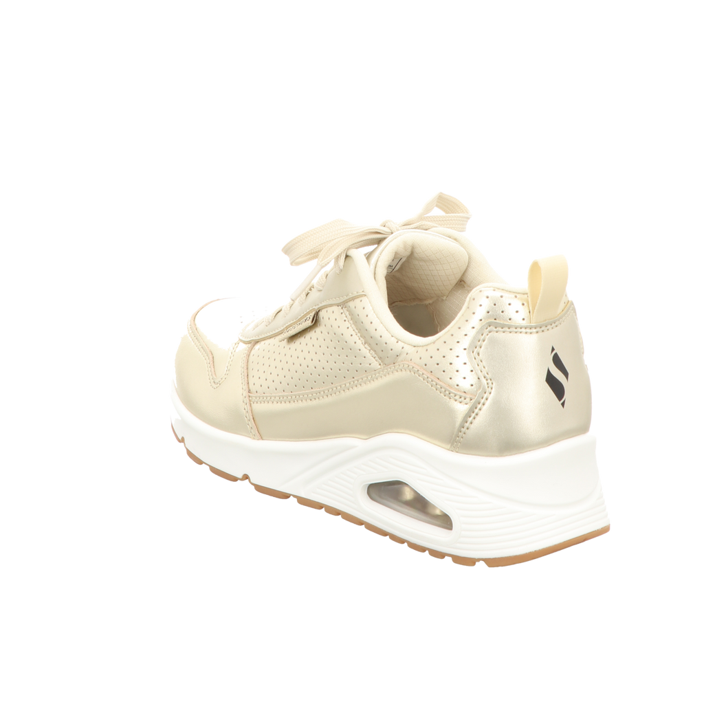 Skechers Damen Schnürschuh Uno Metallixs in gold