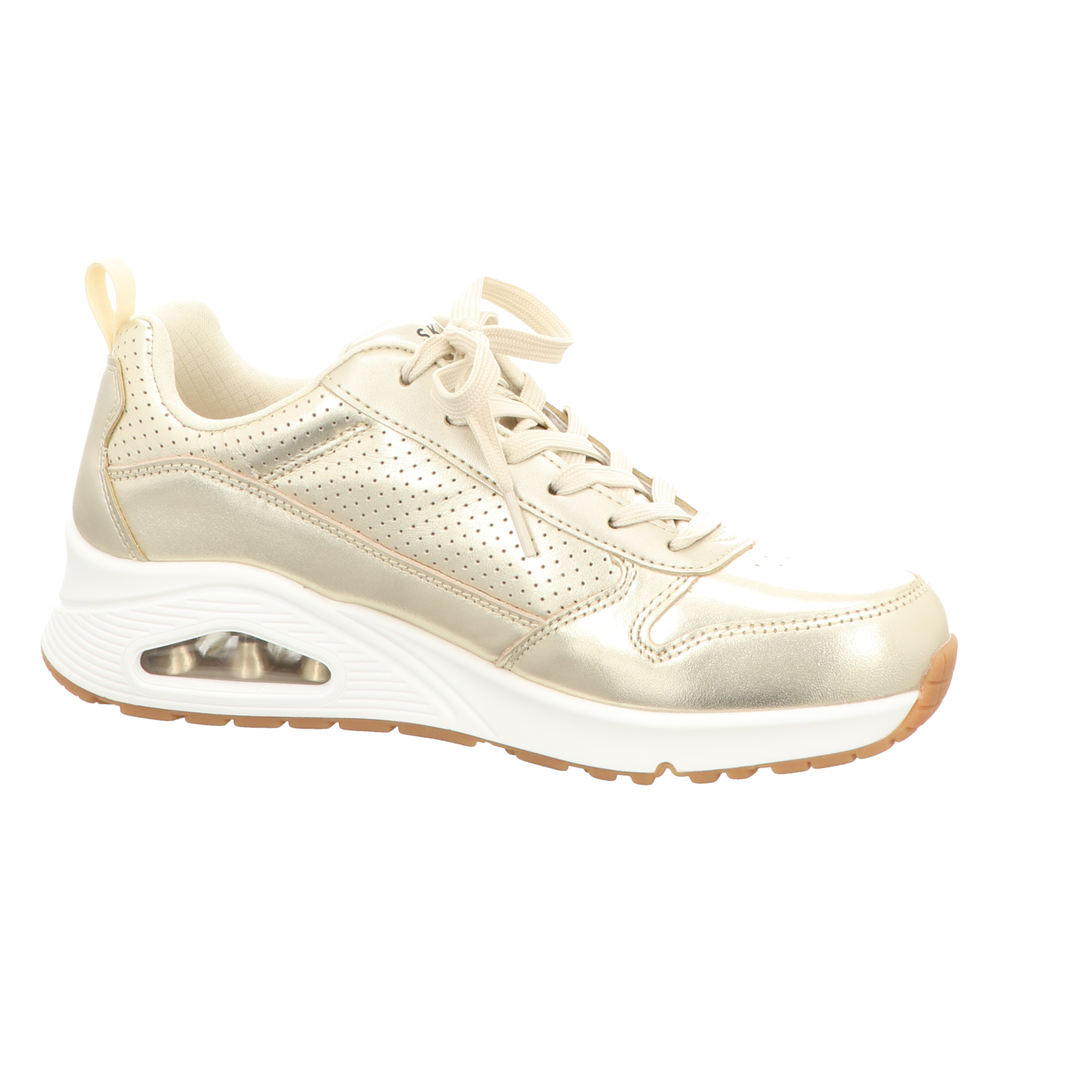 Skechers Damen Schnürschuh Uno Metallixs in gold