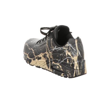Skechers Damen Schnürschuh Uno Marbel Marvel in schwarz