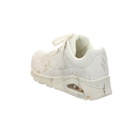 Skechers Damen Schnürschuh Uno Marbel Marvel in weiss