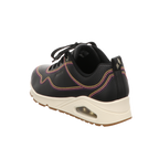 Skechers Damen Schnürschuh Uno Luxurious Stitches in schwarz
