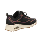 Skechers Damen Schnürschuh Uno Luxurious Stitches in schwarz
