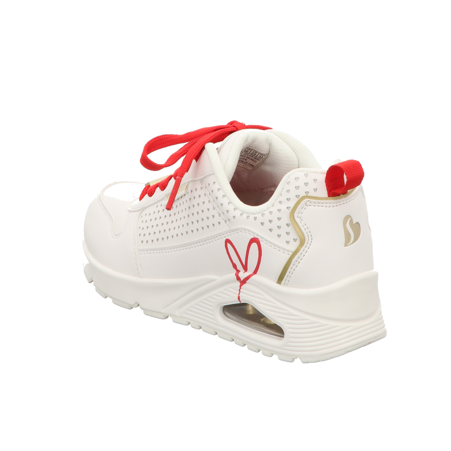 Skechers Damen Schnürschuh Uno Goldcrown in weiss