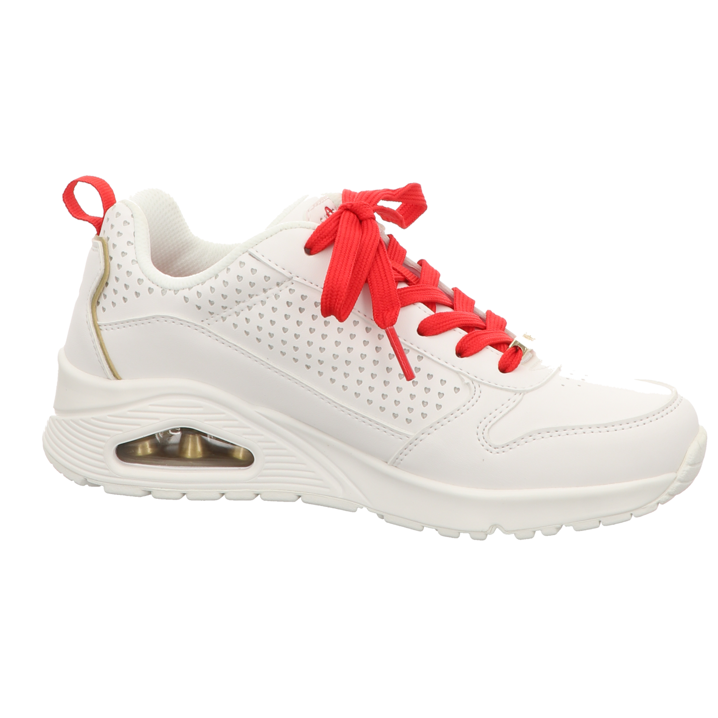 Skechers Damen Schnürschuh Uno Goldcrown in weiss