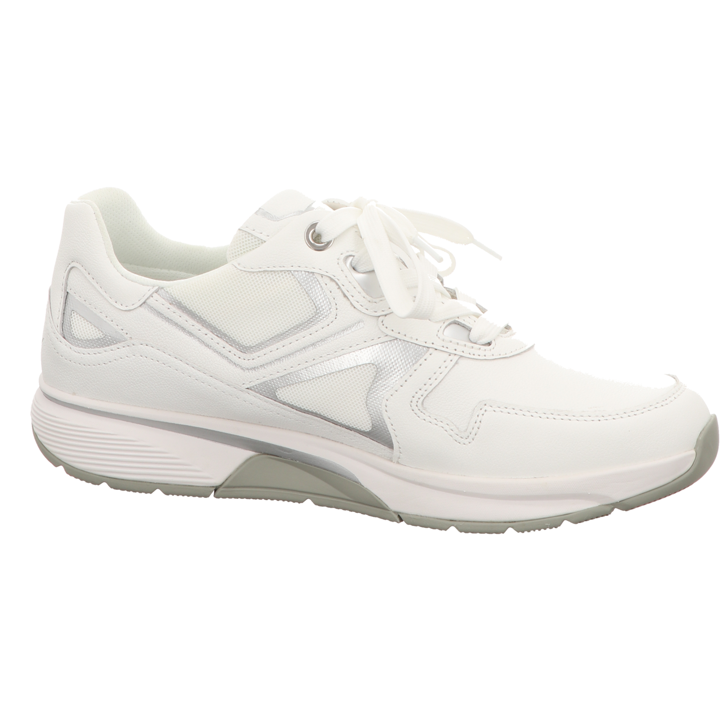 Gabor Damen Schnürschuh bequem Rolling Soft in weiss