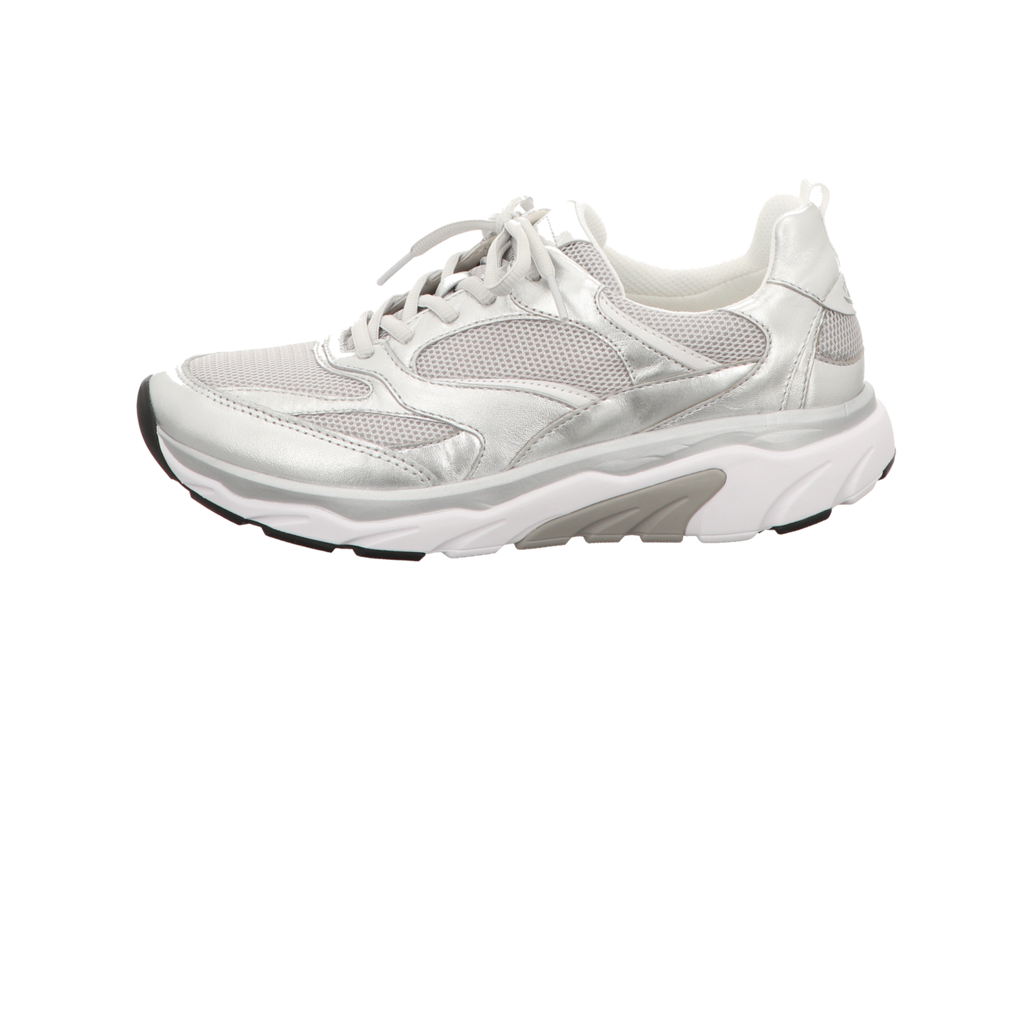 Gabor Damen Schnürschuh bequem Rolling Soft in silber