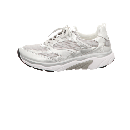 Gabor Damen Schnürschuh bequem Rolling Soft in silber