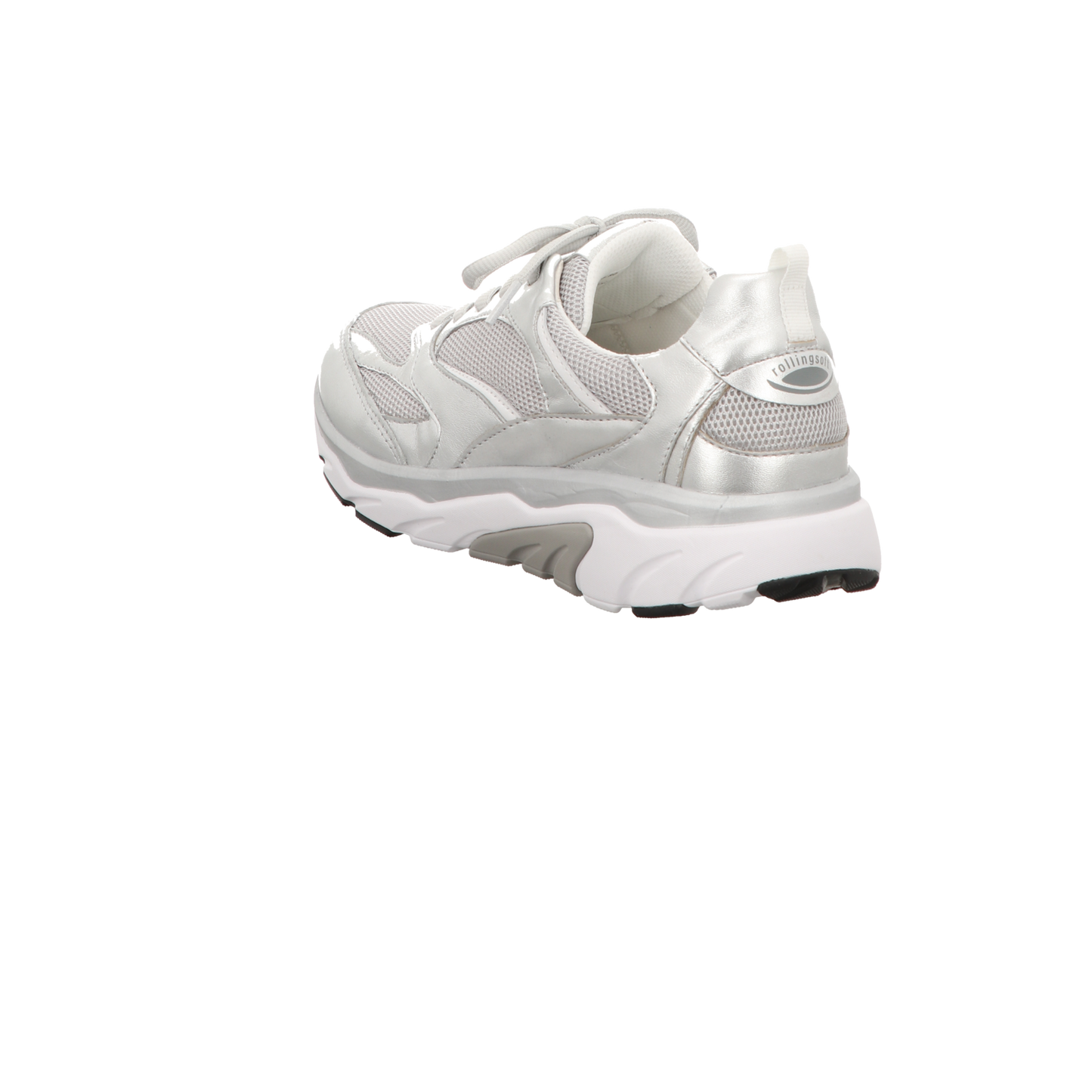 Gabor Damen Schnürschuh bequem Rolling Soft in silber