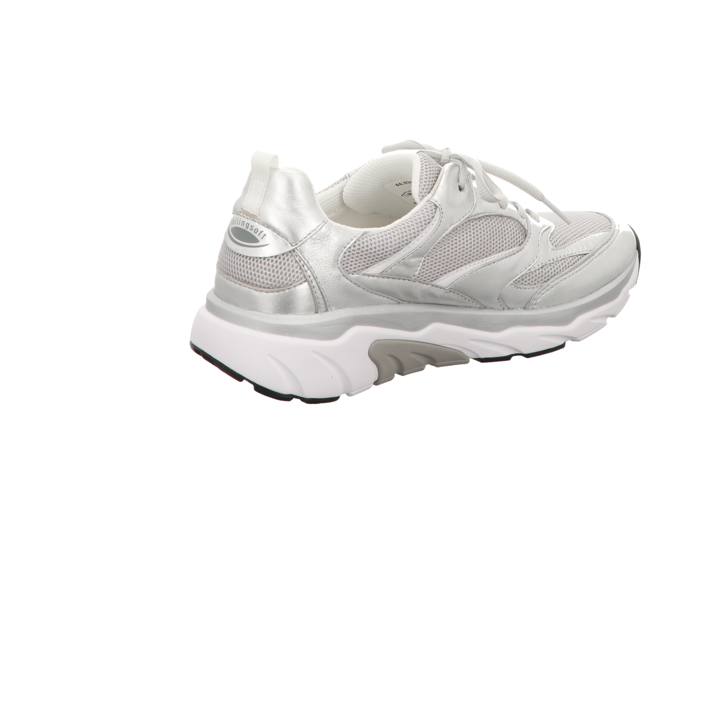 Gabor Damen Schnürschuh bequem Rolling Soft in silber