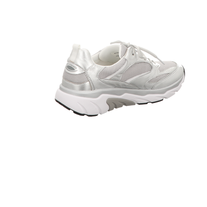 Gabor Damen Schnürschuh bequem Rolling Soft in silber