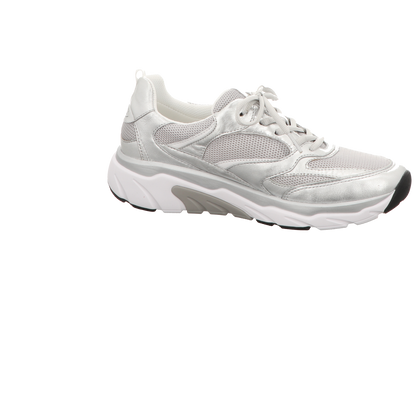 Gabor Damen Schnürschuh bequem Rolling Soft in silber