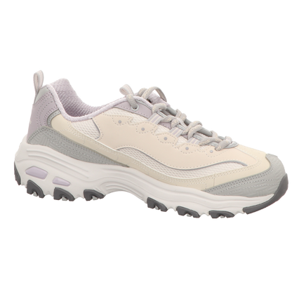 Skechers Damen Schnürschuh D'lites in beige