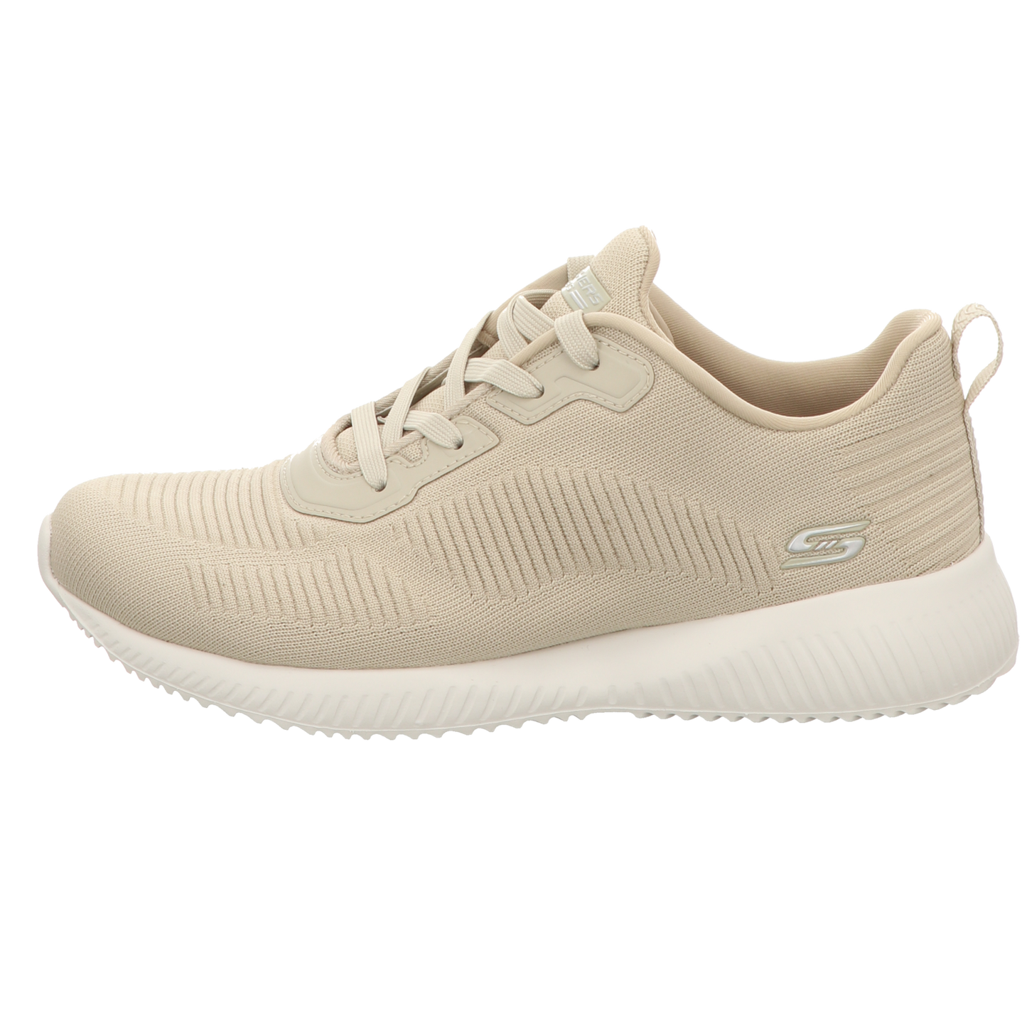 Skechers Damen Schnürschuh Bobs Sport Squad Tough Talk in beige