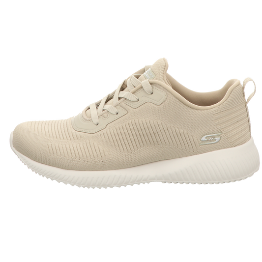 Skechers Damen Schnürschuh Bobs Sport Squad Tough Talk in beige