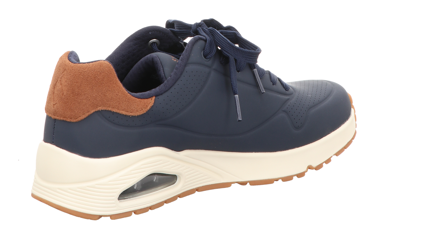 Skechers Herren Schnürschuh Uno Suited On Air in blau