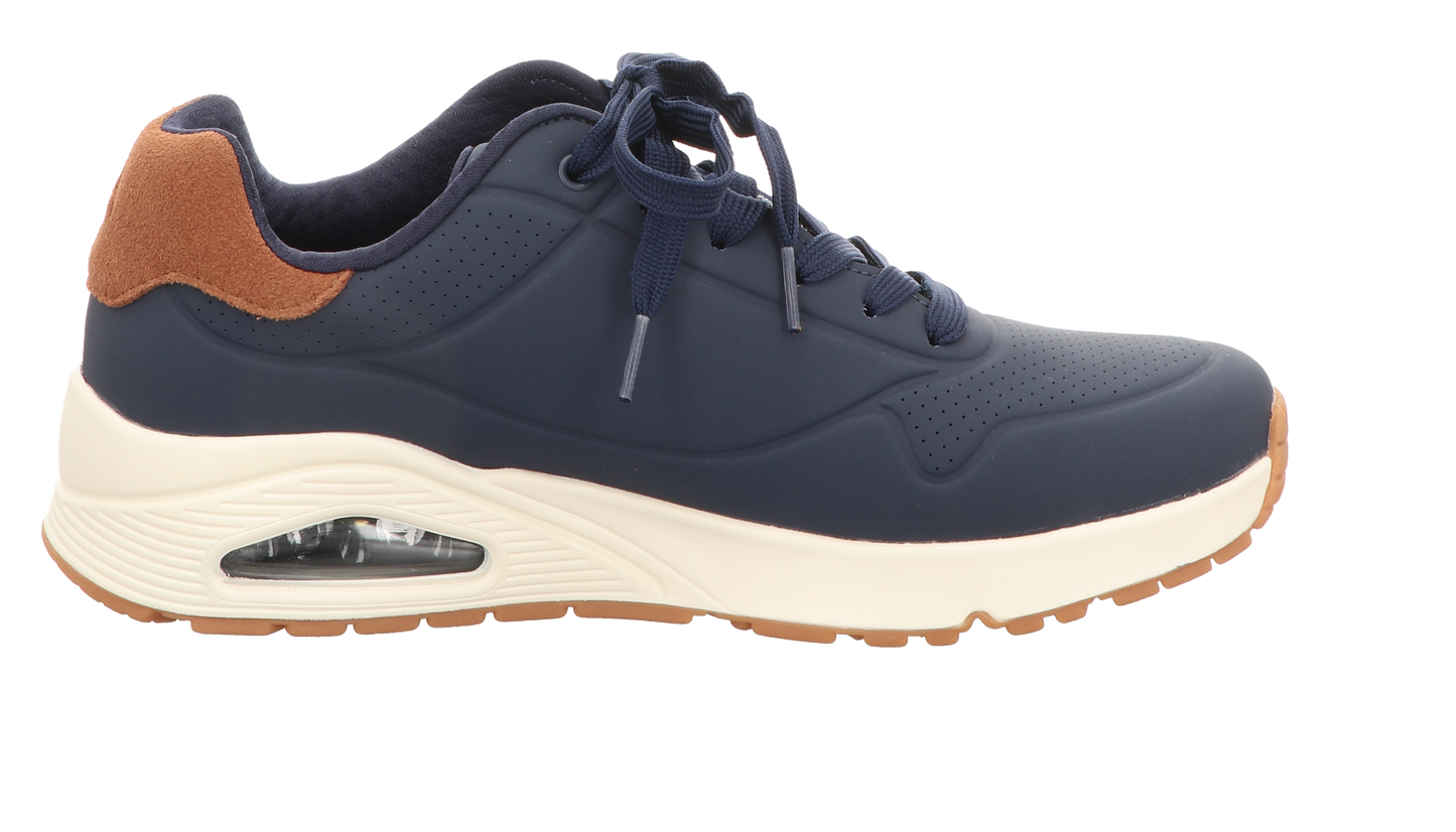 Skechers Herren Schnürschuh Uno Suited On Air in blau