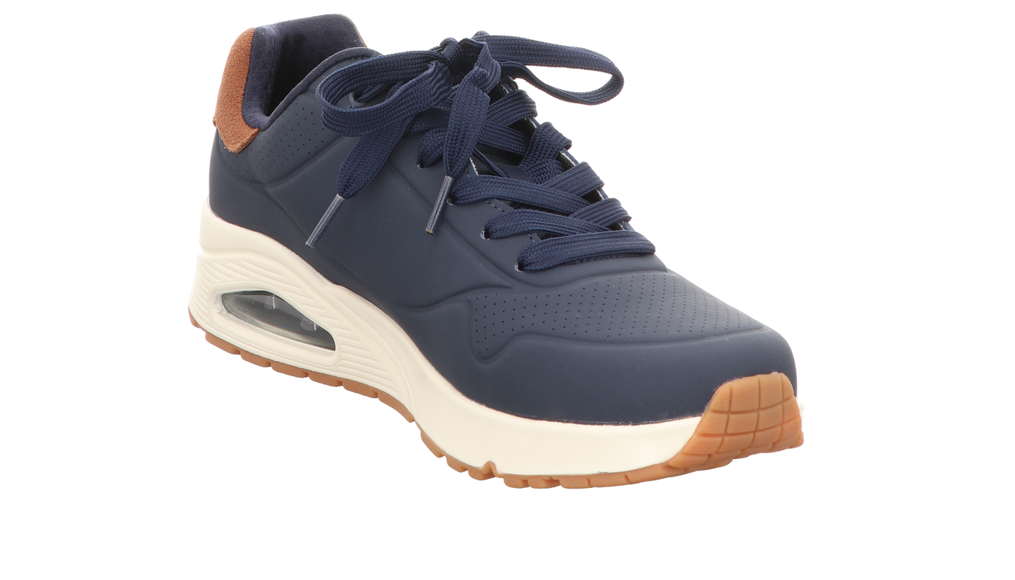 Skechers Herren Schnürschuh Uno Suited On Air in blau
