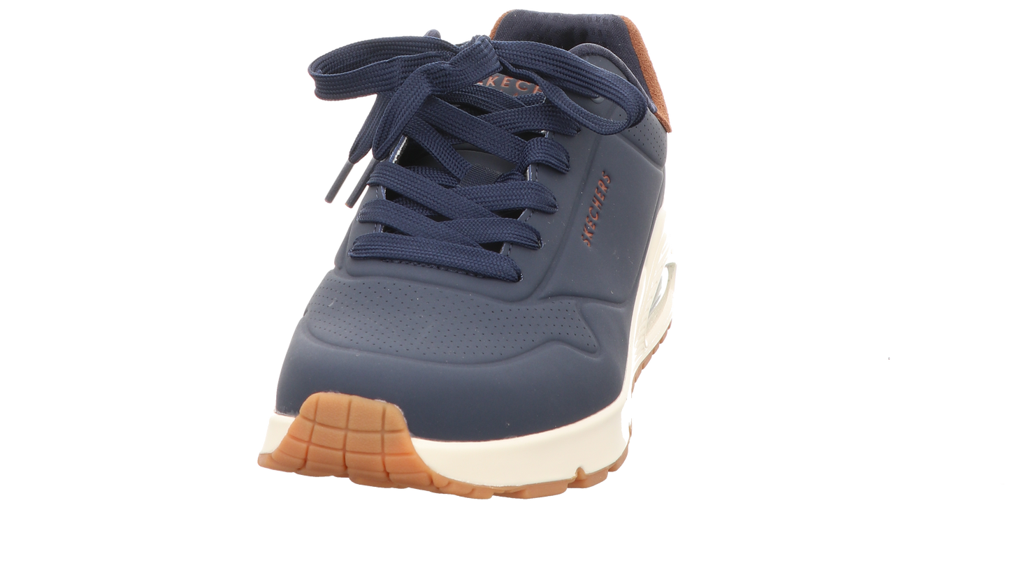 Skechers Herren Schnürschuh Uno Suited On Air in blau