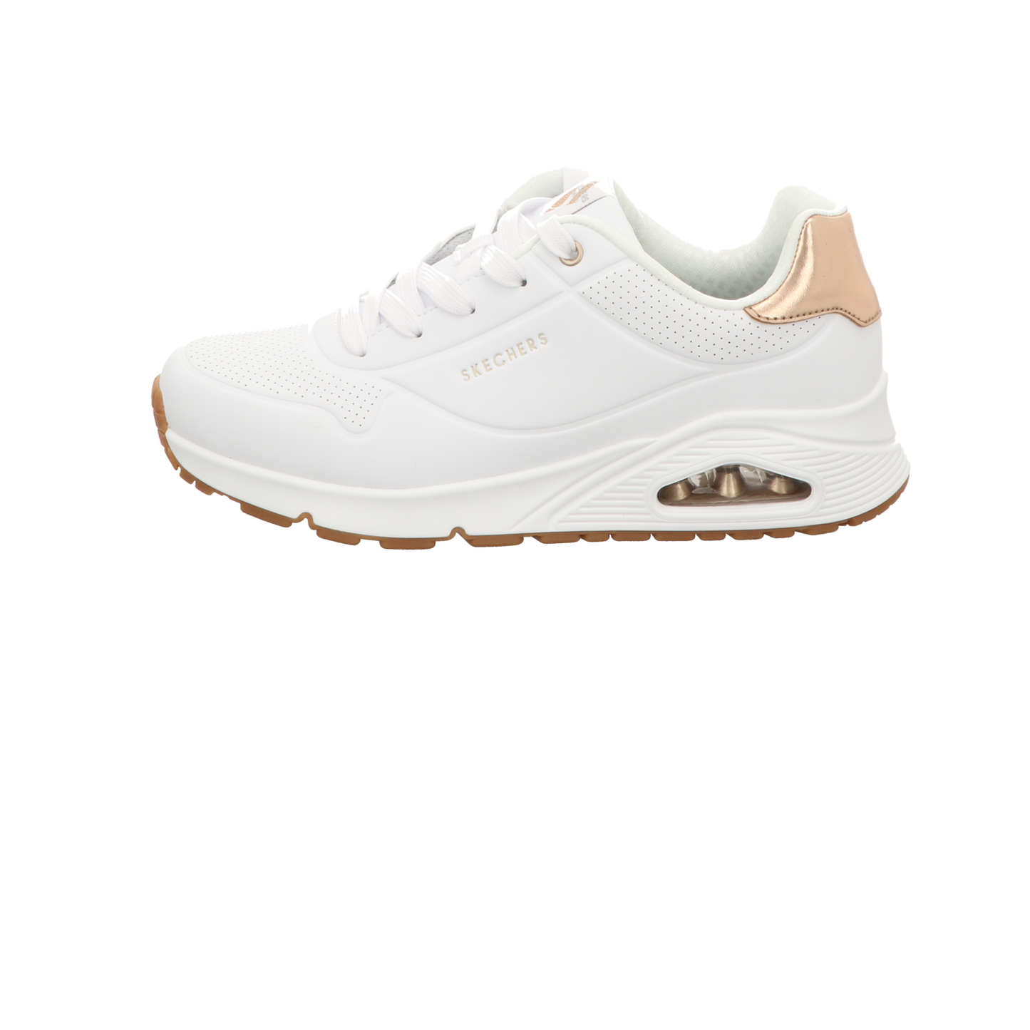 Skechers Damen Schnürschuh Uno Gen 1 Shimmer Away in weiss