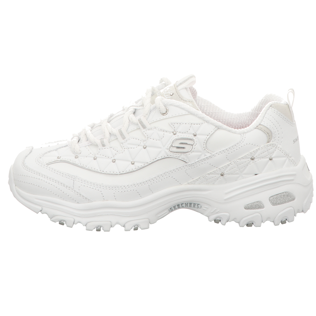 Skechers Damen Schnürschuh D'lites Glamour Feels in weiss