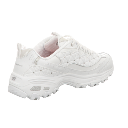 Skechers Damen Schnürschuh D'lites Glamour Feels in weiss
