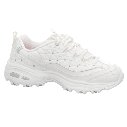 Skechers Damen Schnürschuh D'lites Glamour Feels in weiss