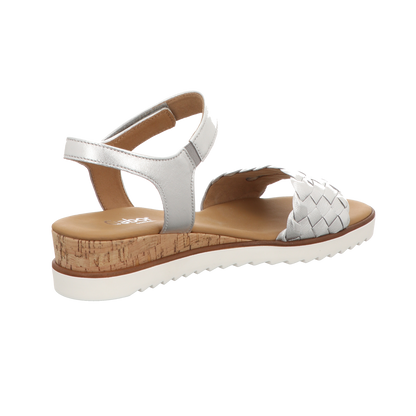 Gabor Damen Sandalette Genua in silber