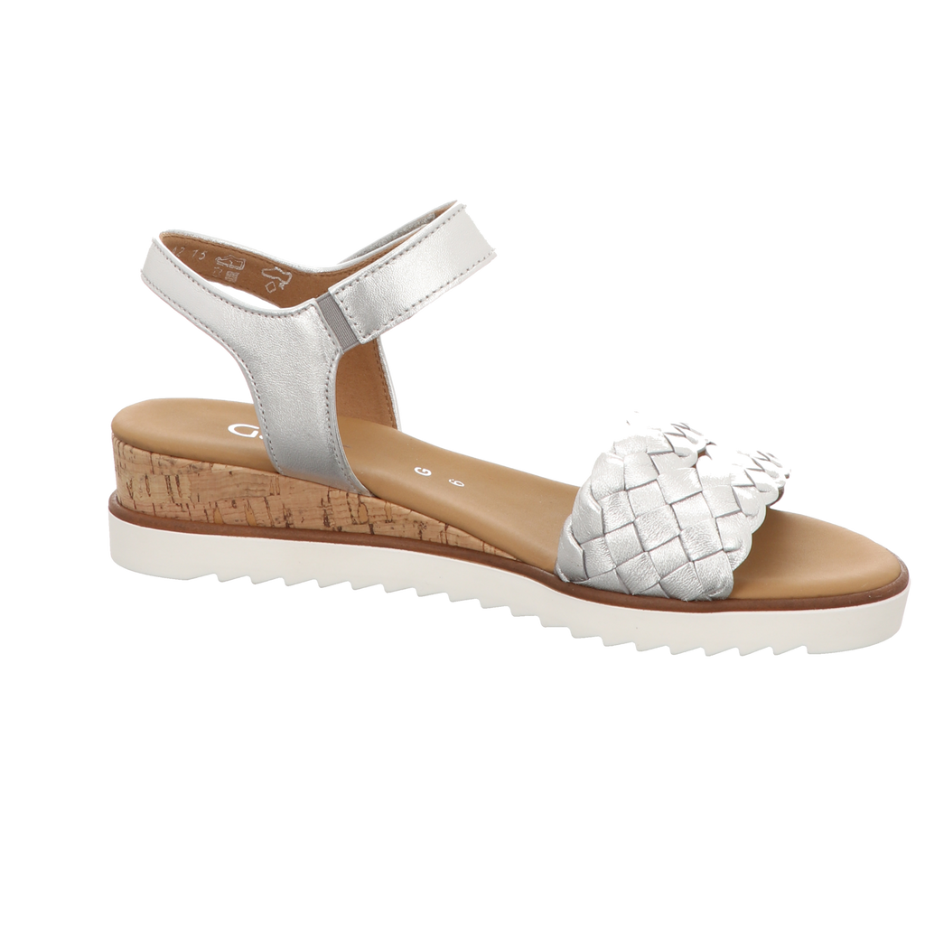 Gabor Damen Sandalette Genua in silber