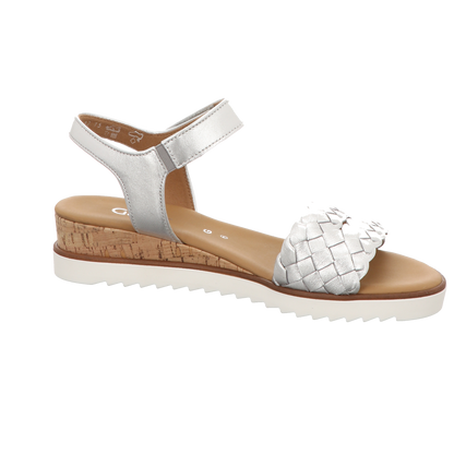 Gabor Damen Sandalette Genua in silber