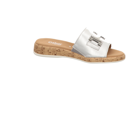 Gabor Damen Pantolette Rhodos in silber