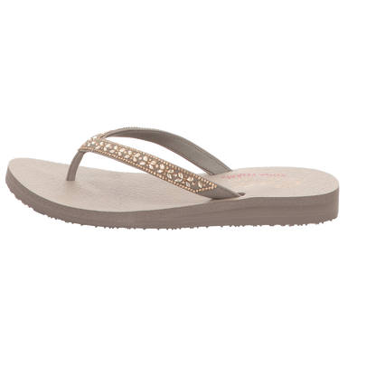 Skechers Damen Pantolette Meditation-Butterfly Garden in grau