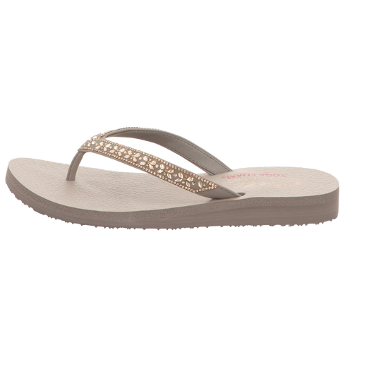 Skechers Damen Pantolette Meditation-Butterfly Garden in grau